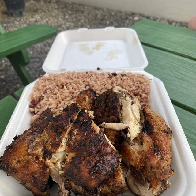 Jerk chicken and rice