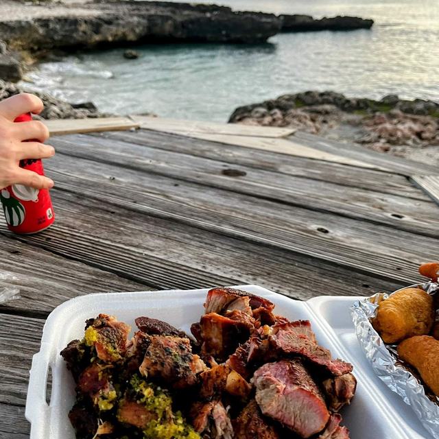 Jerk pork by the sea